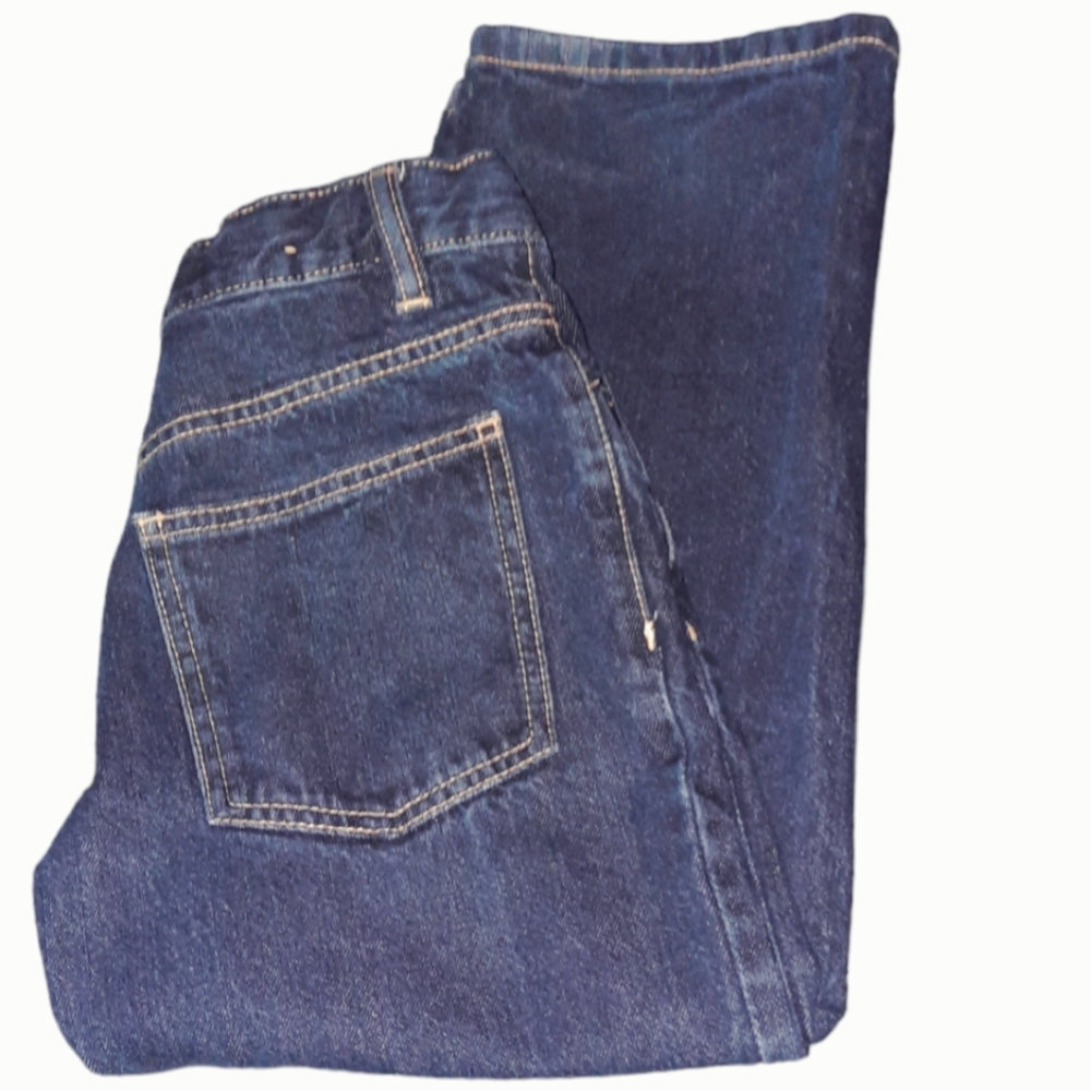 Roebuck & Co Boys Straight Leg Jeans Sz 8 Husky Comfy Elastic Back Stretch Waist